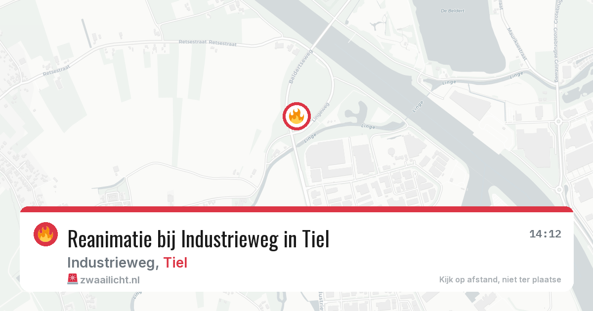 Reanimatie bij Industrieweg in Tiel — 7 jul 2026