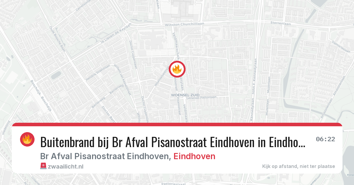 Buitenbrand bij Br Afval Pisanostraat Eindhoven in Eindhoven — 24 mei 2026