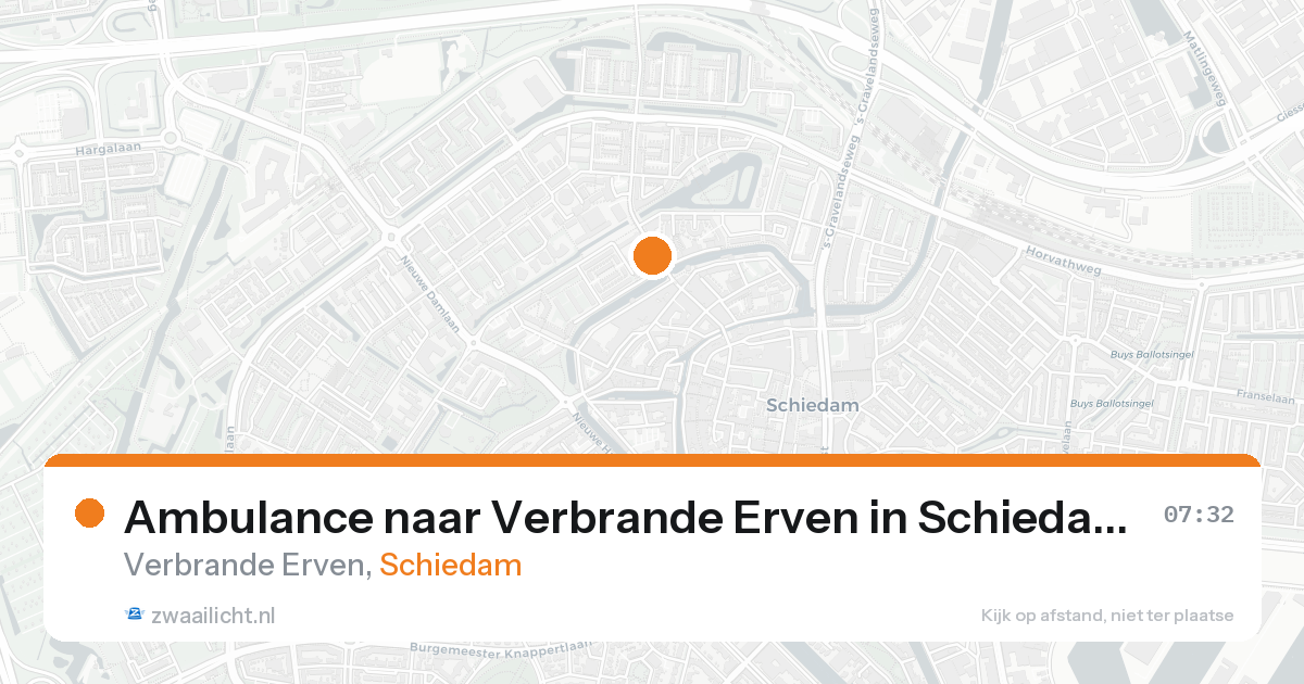 Ambulance naar Verbrande Erven in Schiedam — 8 feb 2026