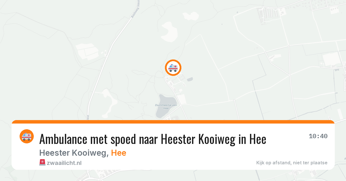Ambulance met spoed naar Heester Kooiweg in Hee — 13 jul 2026