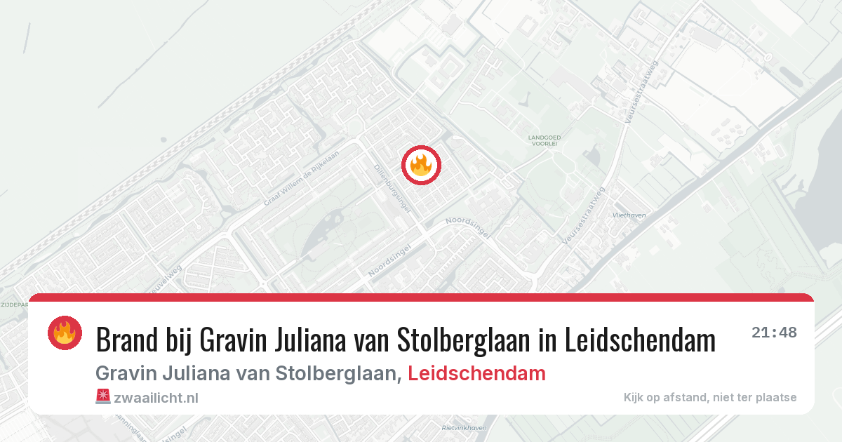 Brand bij Gravin Juliana van Stolberglaan in Leidschendam — 31 jul 2026