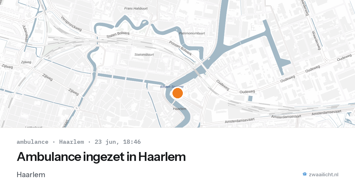 Ambulance ingezet in Haarlem — 23 jun 2026