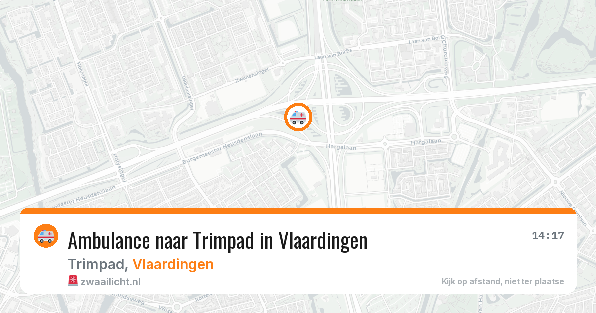 Ambulance naar Trimpad in Vlaardingen — 16 mei 2026