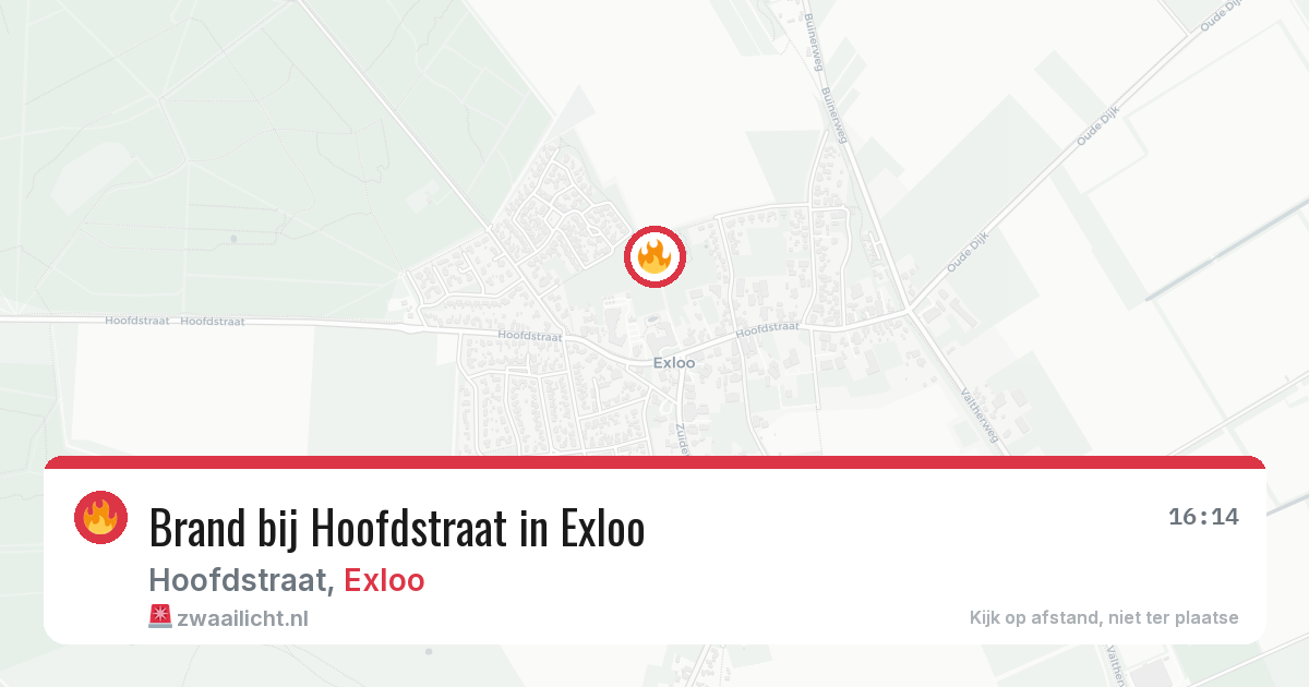 Brand bij Hoofdstraat in Exloo — 30 apr 2026