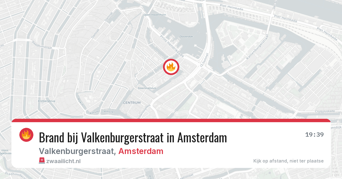 Brand bij Valkenburgerstraat in Amsterdam — 13 jul 2026