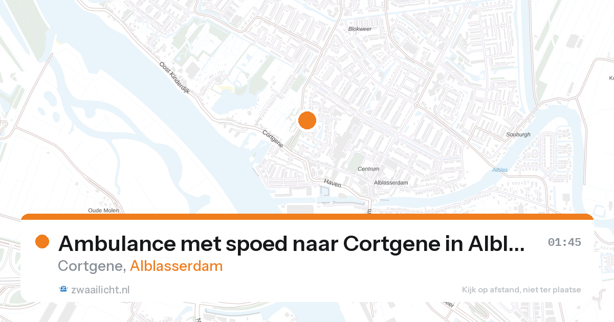 Ambulance met spoed naar Cortgene in Alblasserdam — 7 feb 2026