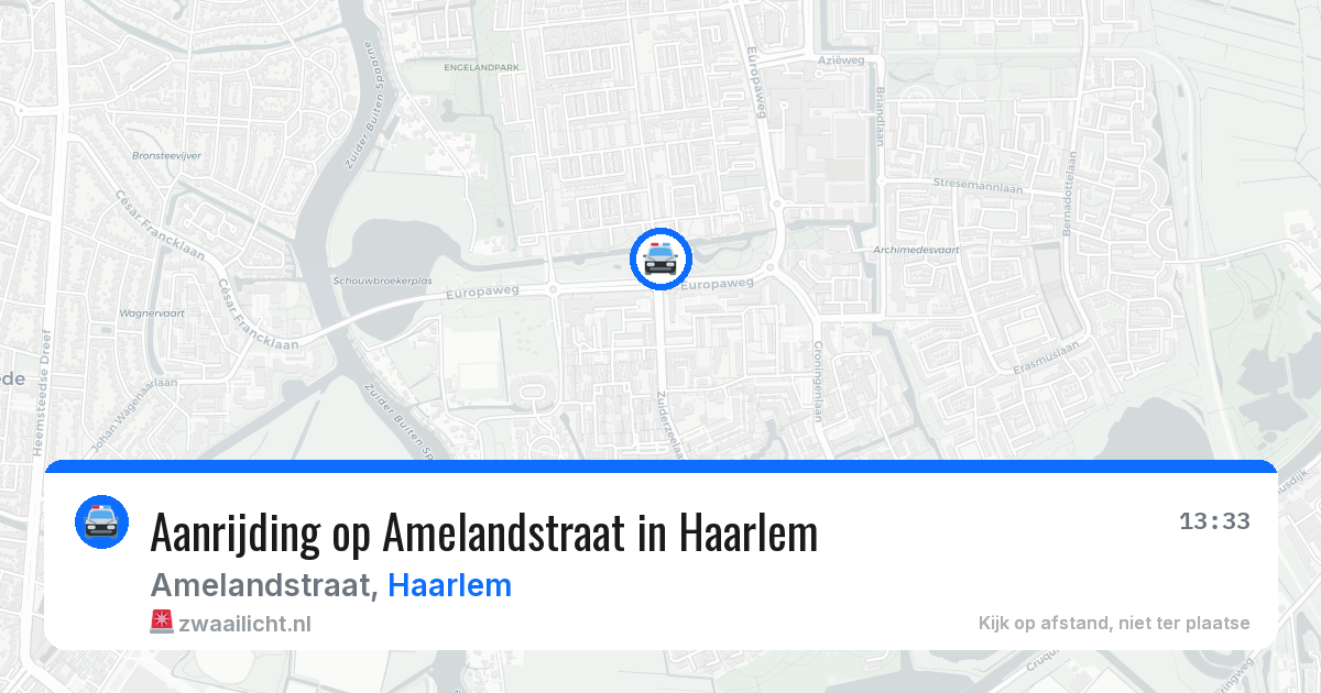 Aanrijding op Amelandstraat in Haarlem — 22 jun 2026
