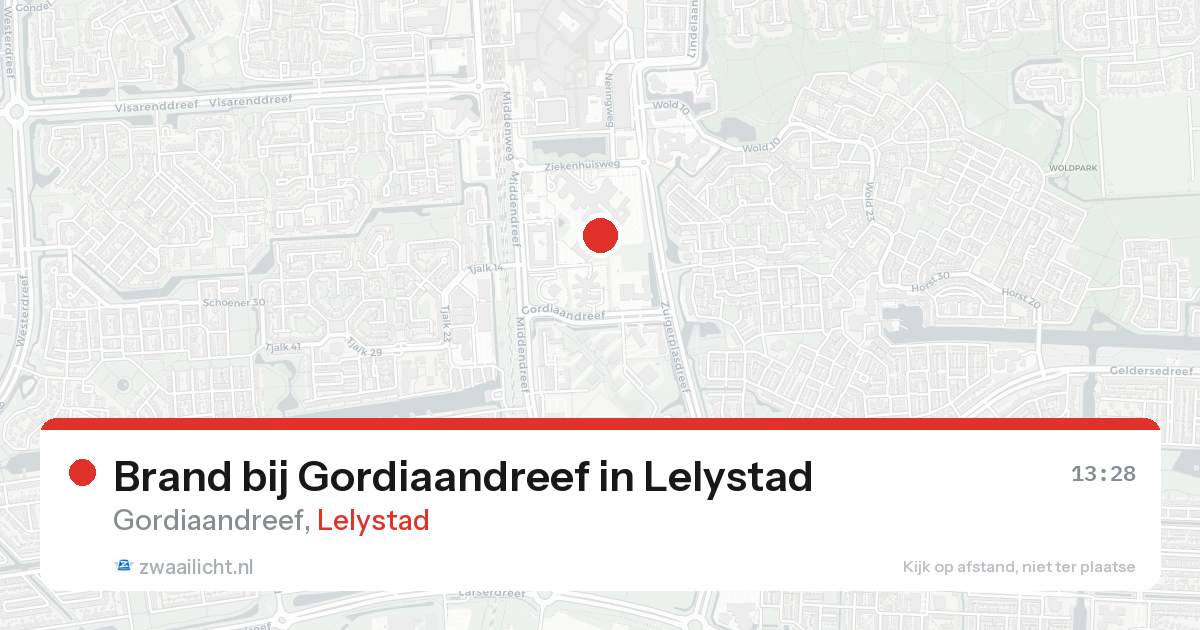 Brand bij Gordiaandreef in Lelystad — 25 aug 2026