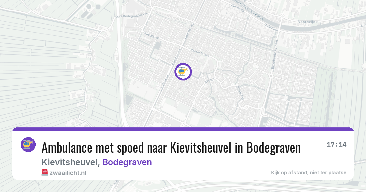 Ambulance met spoed naar Kievitsheuvel in Bodegraven — 14 feb 2026