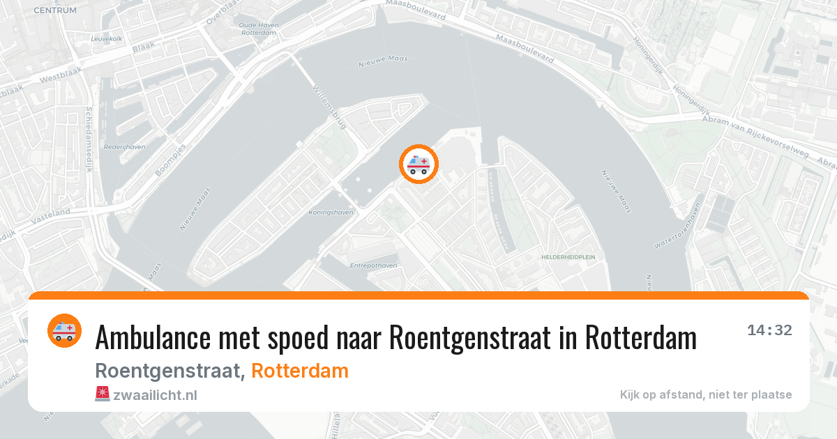 Ambulance met spoed naar Roentgenstraat in Rotterdam — 17 jul 2026
