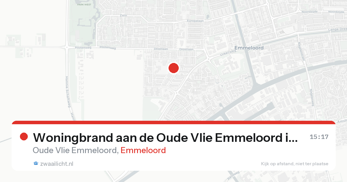 Woningbrand aan de Oude Vlie Emmeloord in Emmeloord — 30 jan 2026
