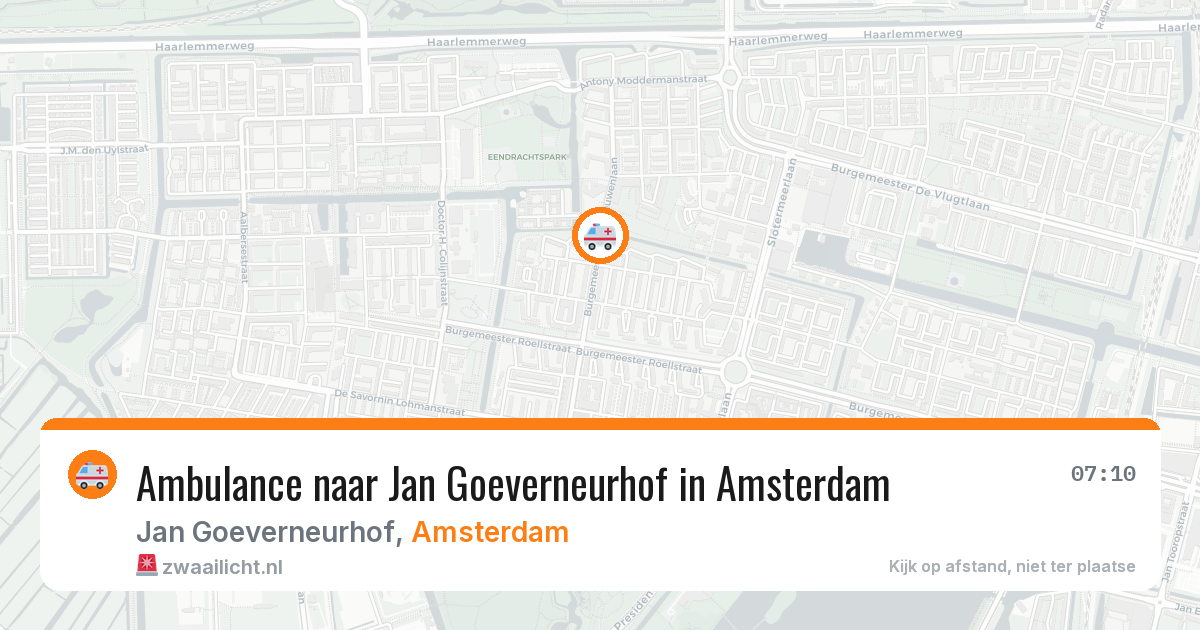 Ambulance naar Jan Goeverneurhof in Amsterdam — 2 jun 2026