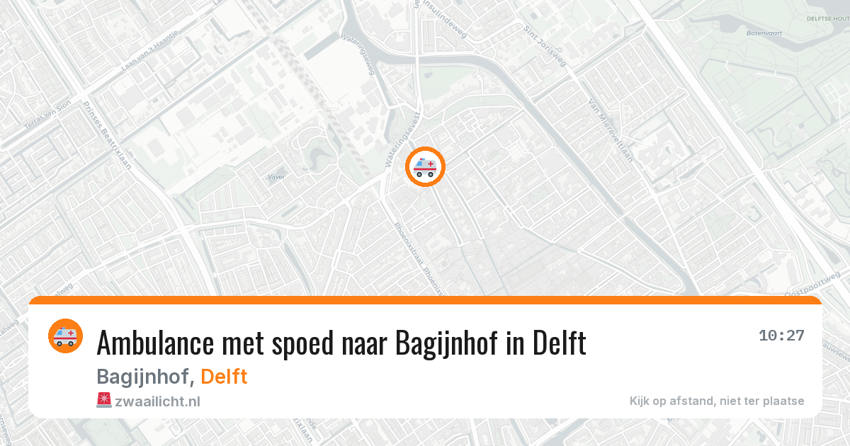 Ambulance met spoed naar Bagijnhof in Delft — 20 jun 2026