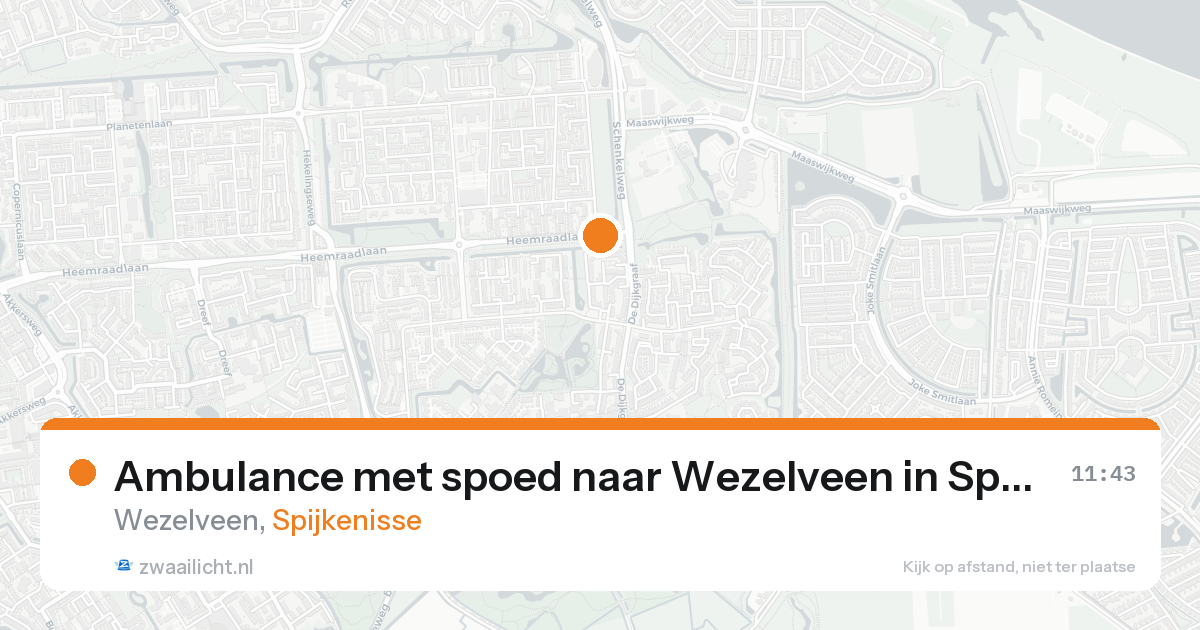 Ambulance met spoed naar Wezelveen in Spijkenisse — 31 jan 2026