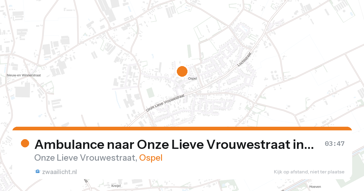 Ambulance naar Onze Lieve Vrouwestraat in Ospel — 27 aug 2026