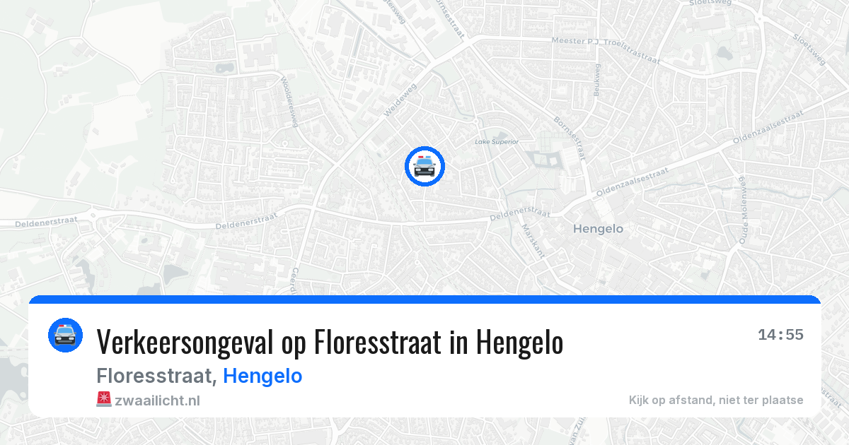 Verkeersongeval op Floresstraat in Hengelo — 5 jul 2026