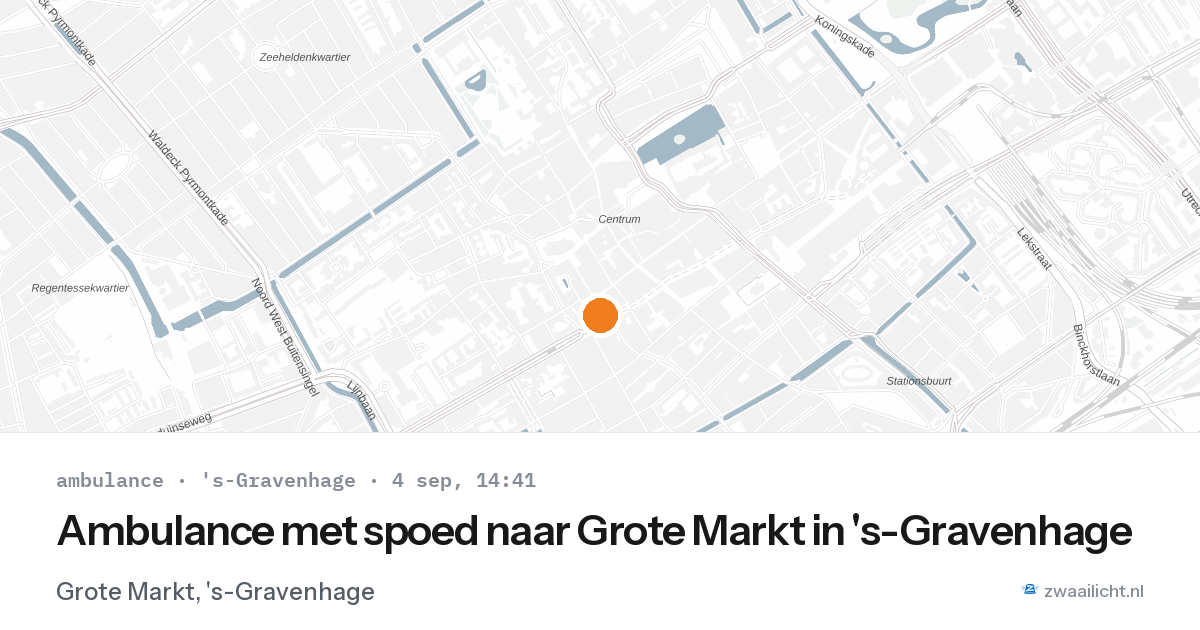 Ambulance met spoed naar Grote Markt in 's-Gravenhage — 4 sep 2026