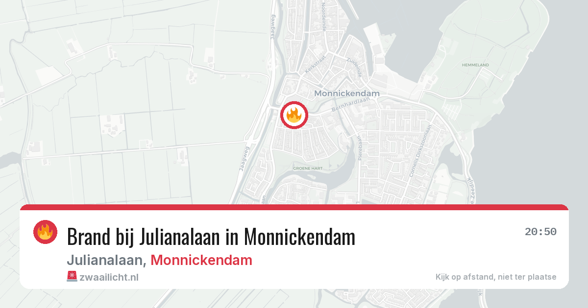 Brand bij Julianalaan in Monnickendam — 28 mei 2026