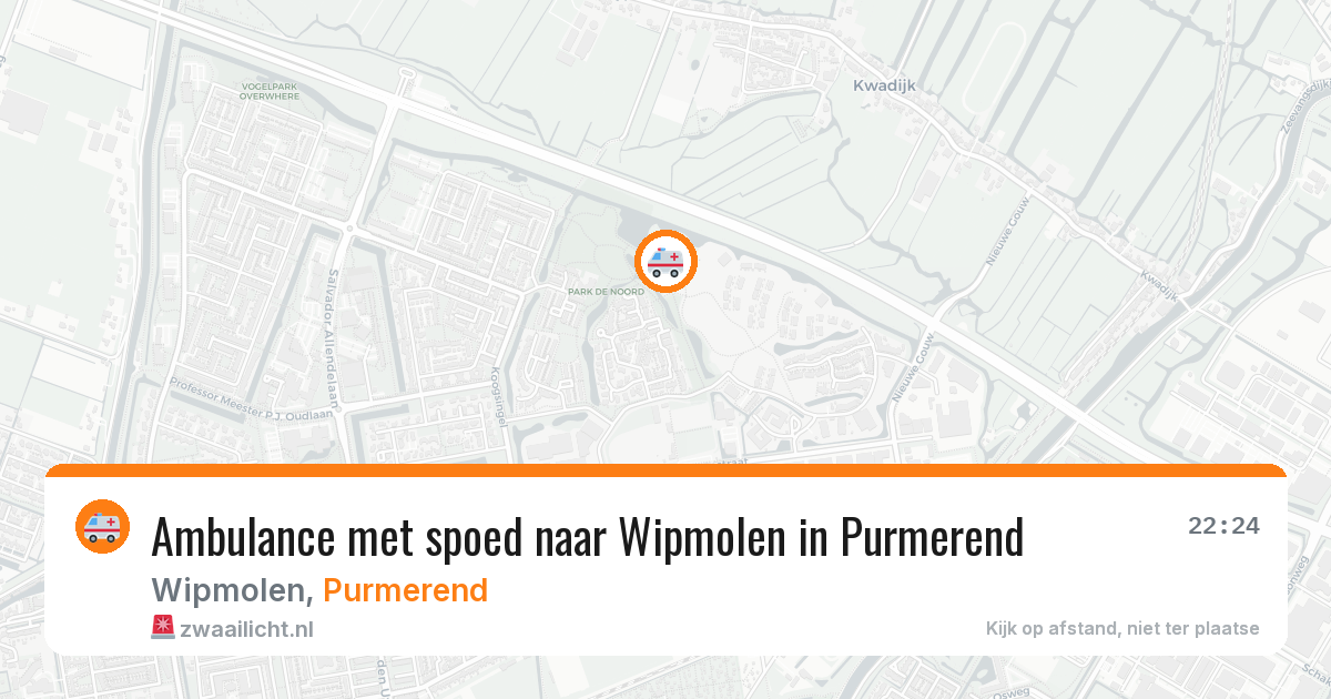 Ambulance met spoed naar Wipmolen in Purmerend — 14 apr 2026