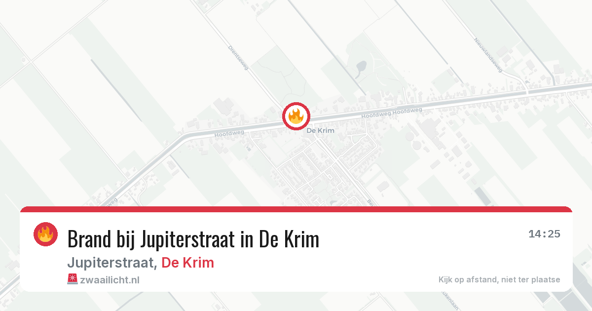 Brand bij Jupiterstraat in De Krim — 29 mei 2026