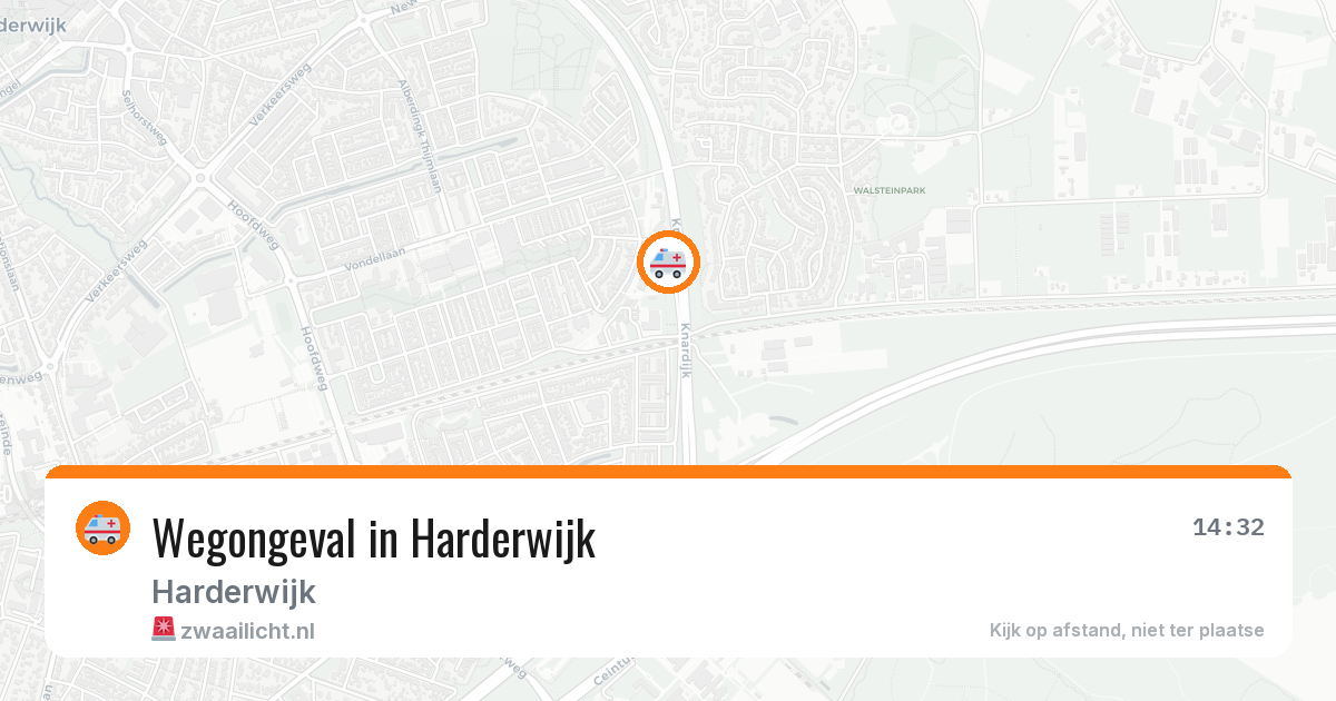 Wegongeval in Harderwijk — 13 aug 2026