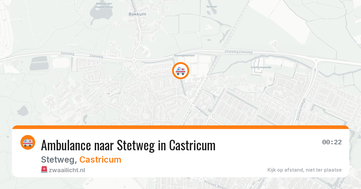 Ambulance naar Stetweg in Castricum — 13 jul 2026