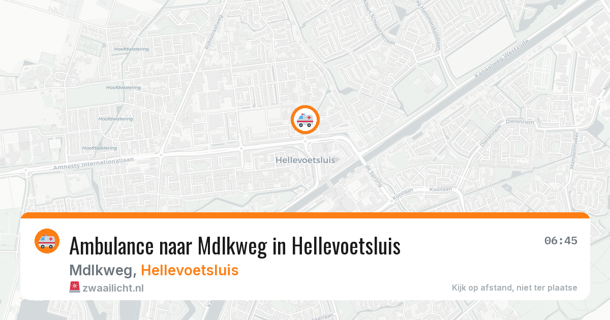 Ambulance naar Mdlkweg in Hellevoetsluis — 15 apr 2026