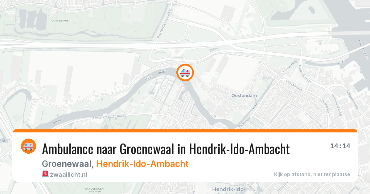 Ambulance naar Groenewaal in Hendrik-Ido-Ambacht — 14 jul 2026