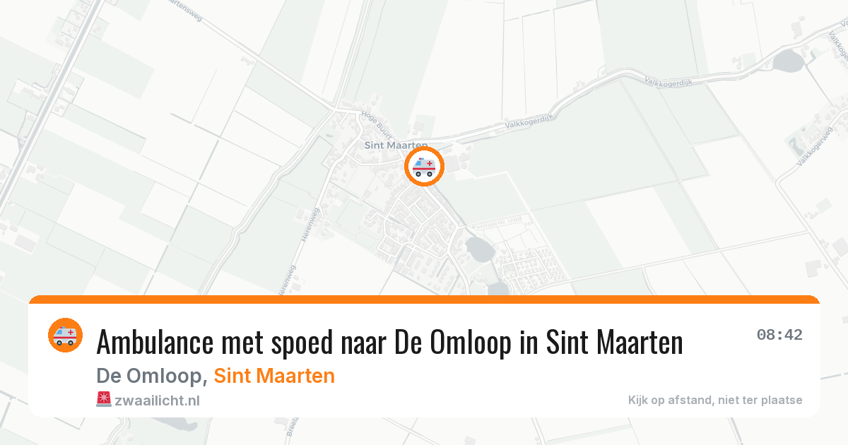 Ambulance met spoed naar De Omloop in Sint Maarten — 26 jul 2026