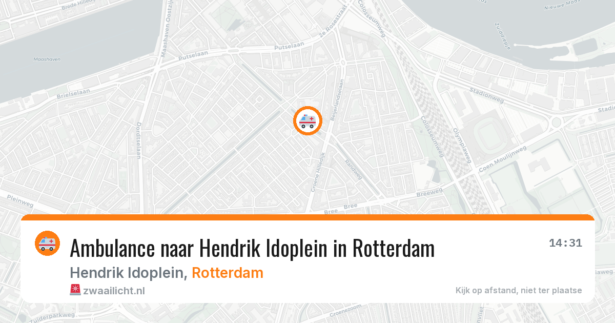 Ambulance naar Hendrik Idoplein in Rotterdam — 20 jun 2026