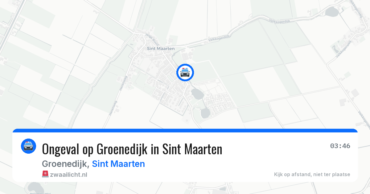 Ongeval op Groenedijk in Sint Maarten — 23 mei 2026