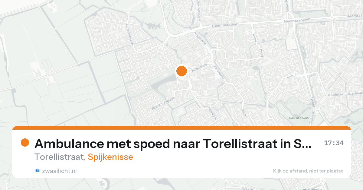 Ambulance met spoed naar Torellistraat in Spijkenisse — 23 aug 2026