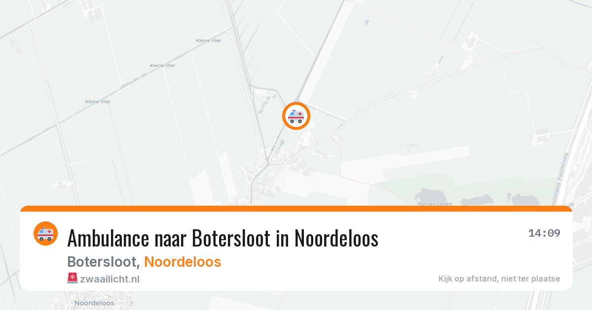 Ambulance naar Botersloot in Noordeloos — 16 jun 2026