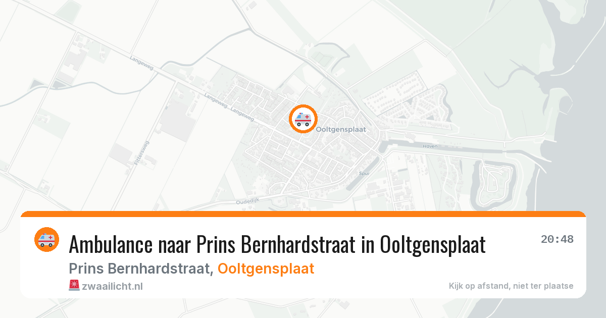 Ambulance naar Prins Bernhardstraat in Ooltgensplaat — 24 jun 2026