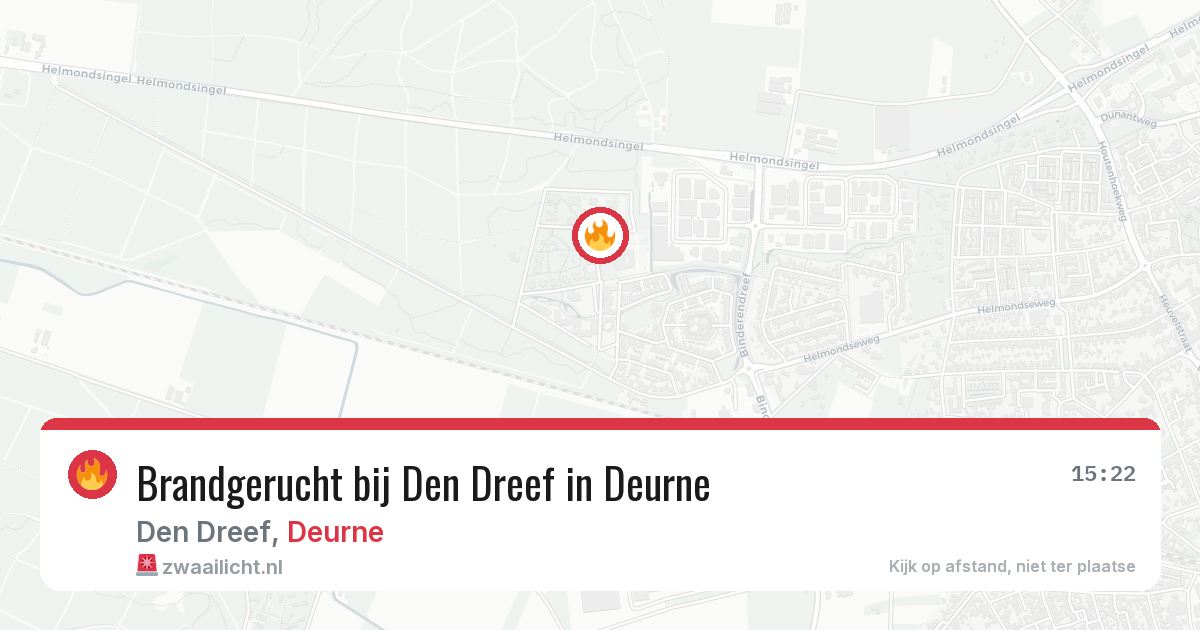 Brandgerucht bij Den Dreef in Deurne — 4 aug 2026