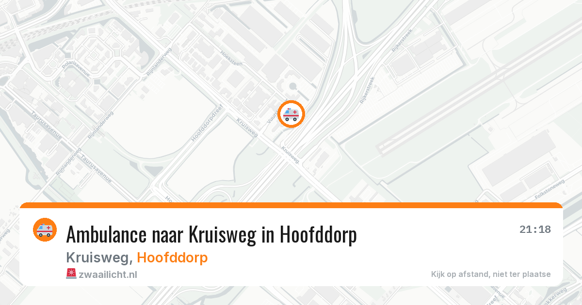 Ambulance naar Kruisweg in Hoofddorp — 16 mrt 2026