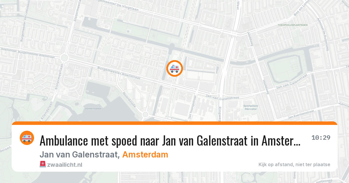 Ambulance met spoed naar Jan van Galenstraat in Amsterdam — 19 jun 2026