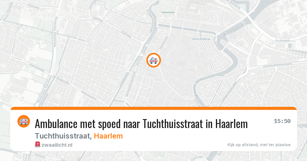 Ambulance met spoed naar Tuchthuisstraat in Haarlem — 23 mei 2026