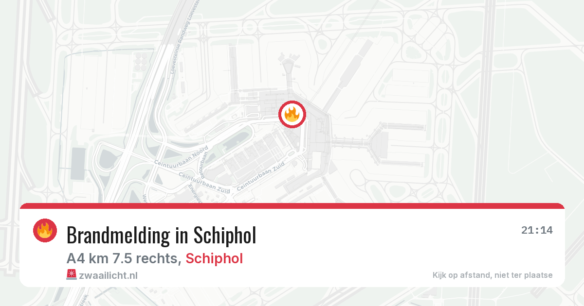 Brandmelding in Schiphol — 25 jul 2026