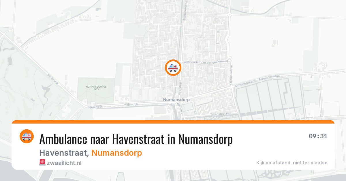 Ambulance naar Havenstraat in Numansdorp — 11 jul 2026