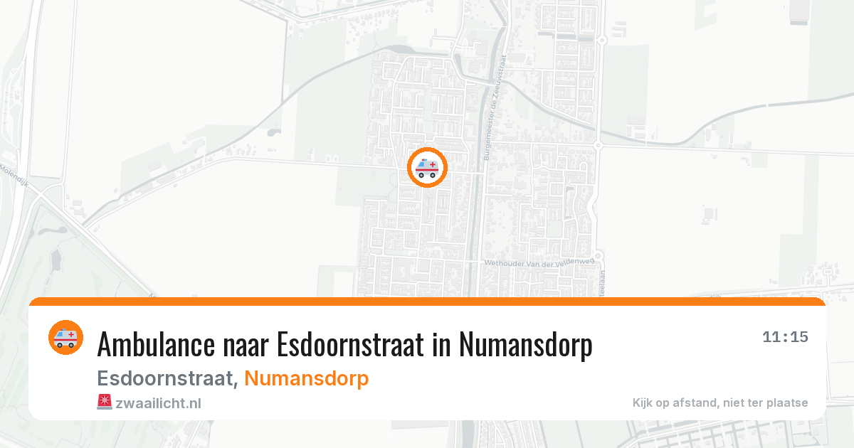 Ambulance naar Esdoornstraat in Numansdorp — 29 apr 2026