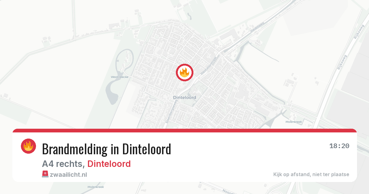 Brandmelding in Dinteloord — 22 jun 2026