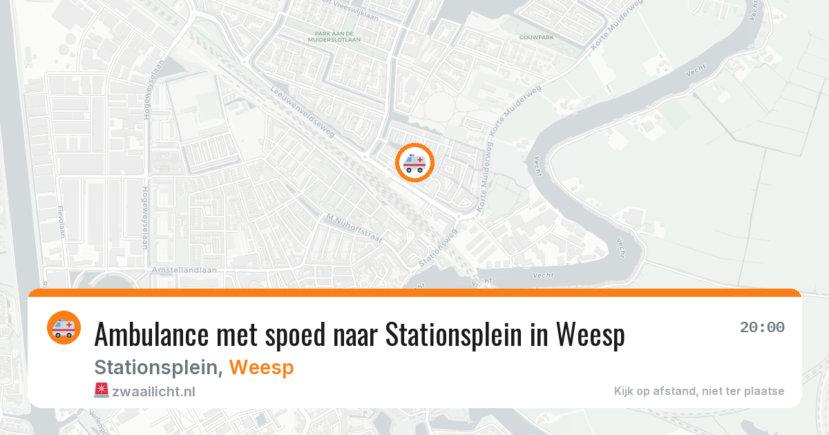Ambulance met spoed naar Stationsplein in Weesp — 1 jun 2026