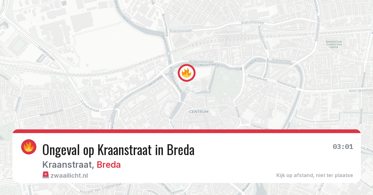 Ongeval op Kraanstraat in Breda — 14 jun 2026