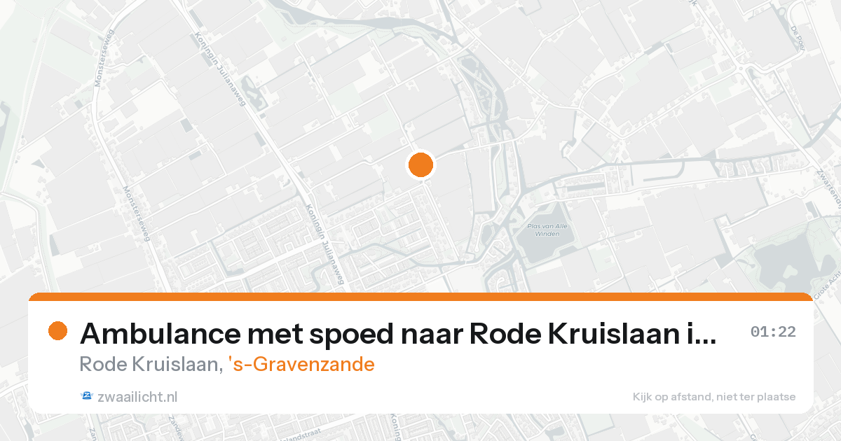 Ambulance met spoed naar Rode Kruislaan in 's-Gravenzande — 21 aug 2026