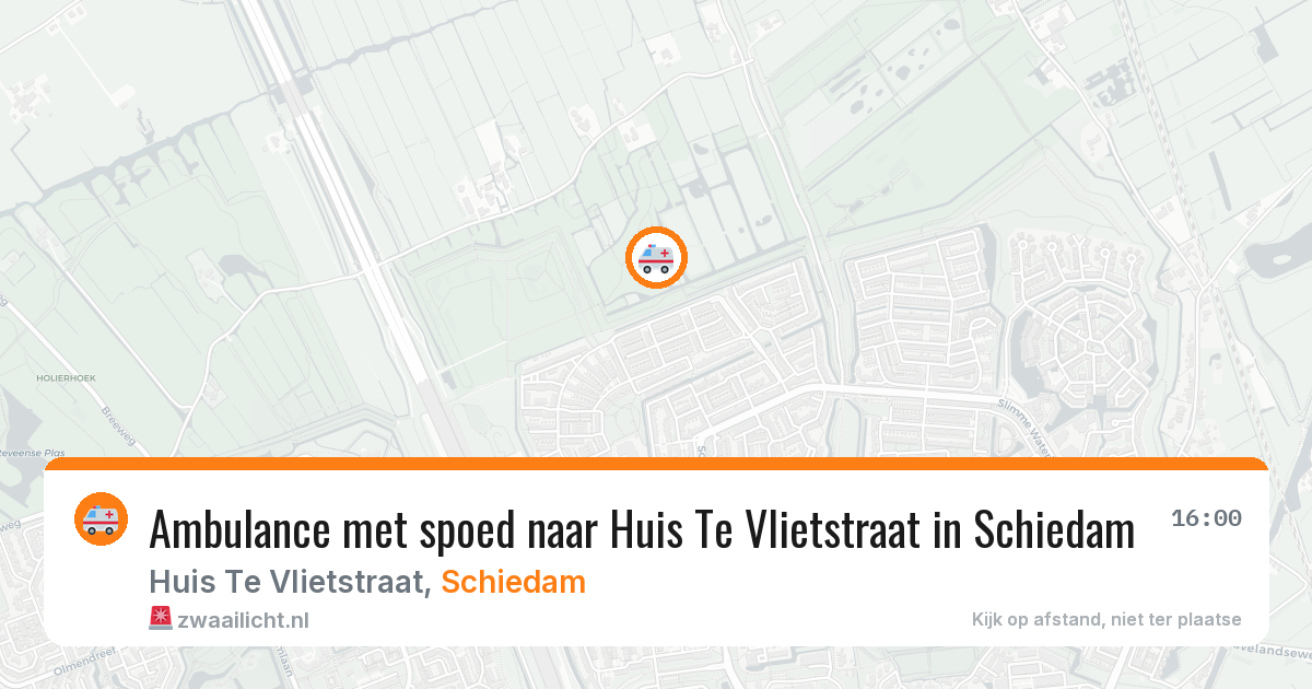 Ambulance met spoed naar Huis Te Vlietstraat in Schiedam — 5 jun 2026