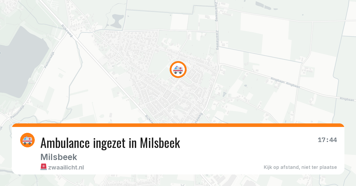 Ambulance ingezet in Milsbeek — 12 aug 2026