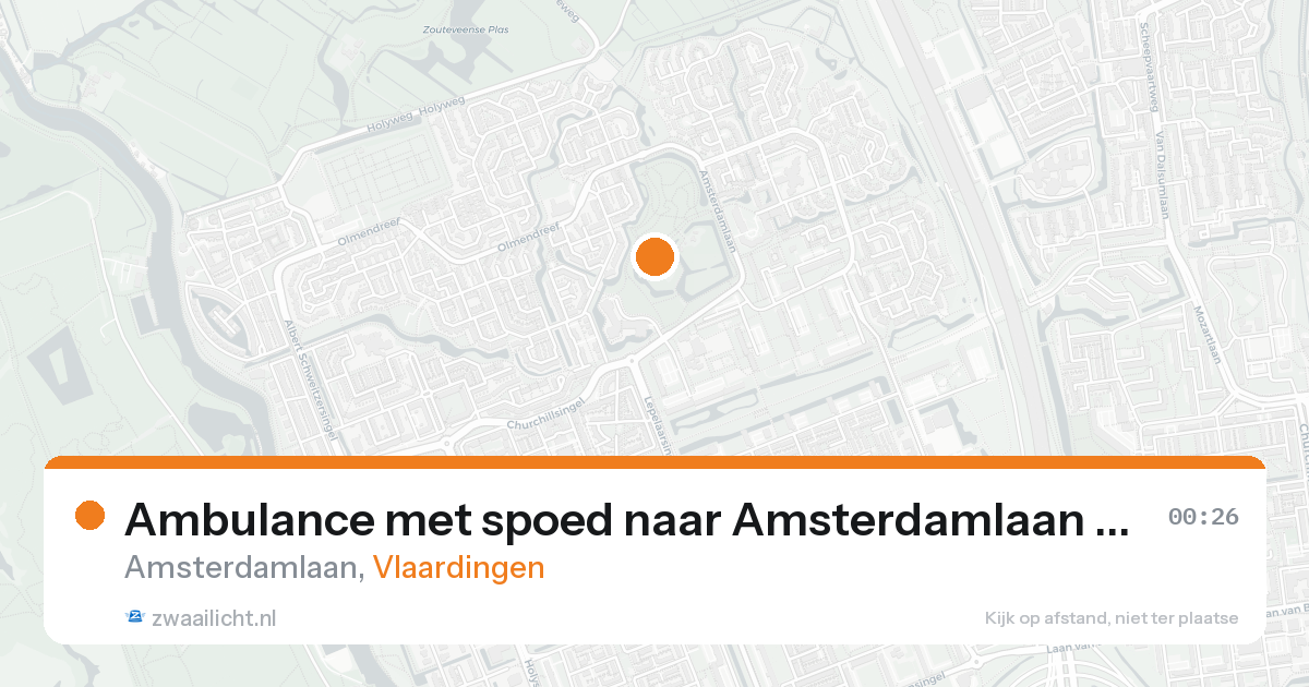 Ambulance met spoed naar Amsterdamlaan in Vlaardingen — 4 jul 2026