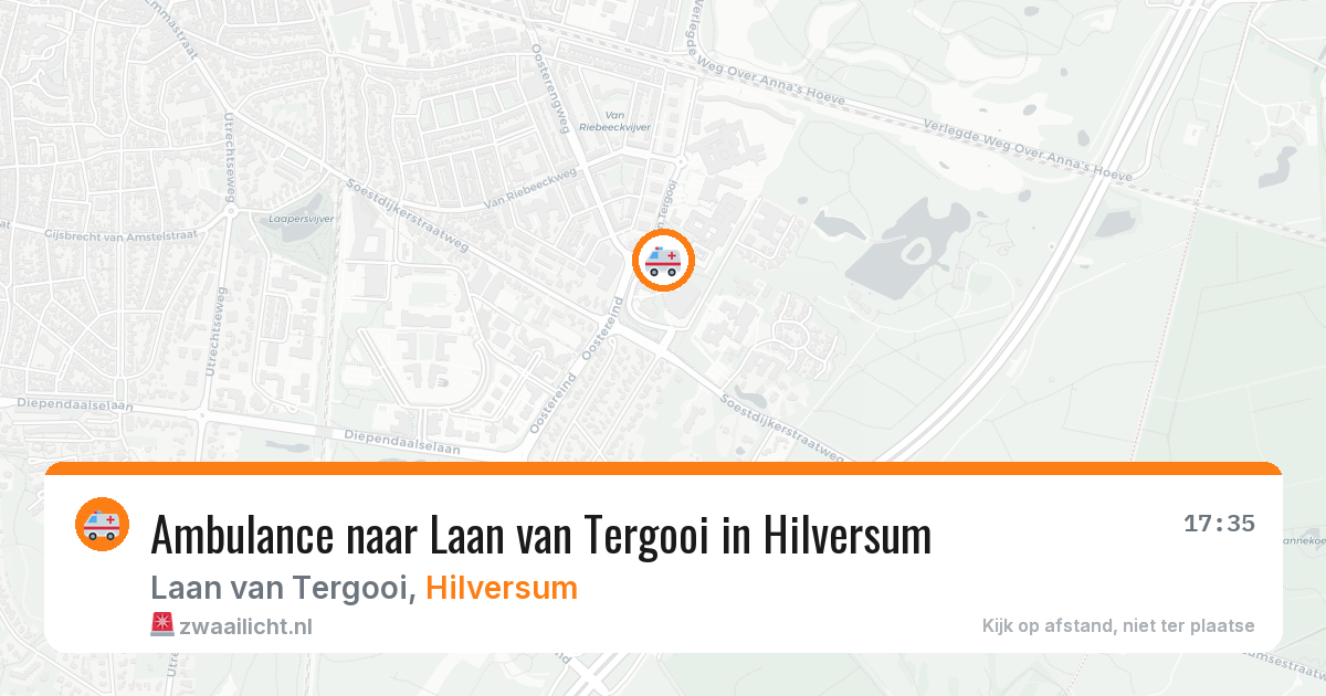 Ambulance naar Laan van Tergooi in Hilversum — 31 mrt 2026