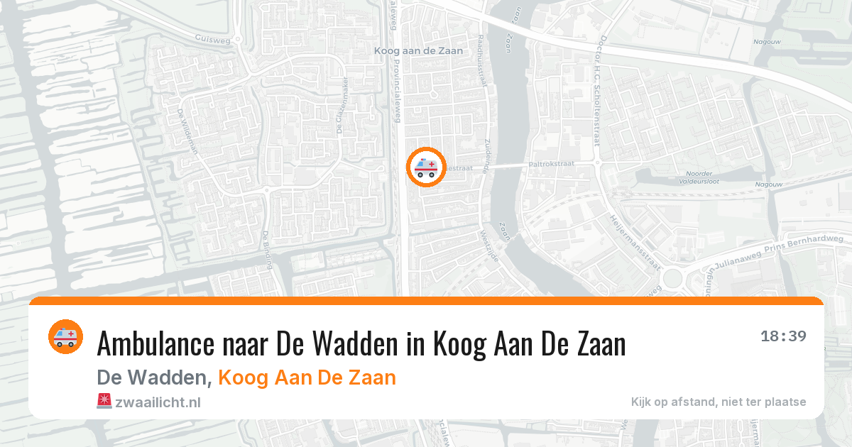 Ambulance naar De Wadden in Koog Aan De Zaan — 8 jul 2026